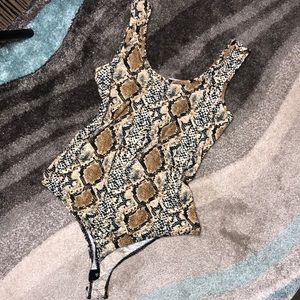 Snake Print Bodysuit